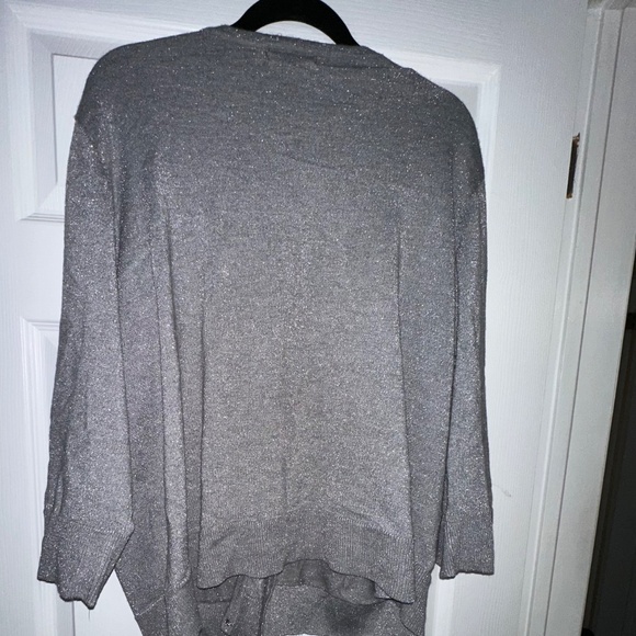 Cable & Gauge Silver Cardigan – XL, Diamond Buttons - Picture 7 of 11